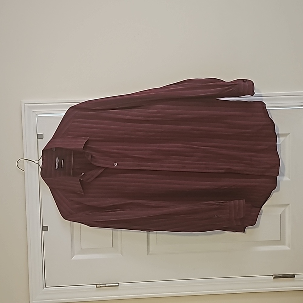Roundtree & Yorke, 3XLT, Maroon, Long-sleeved shirt.